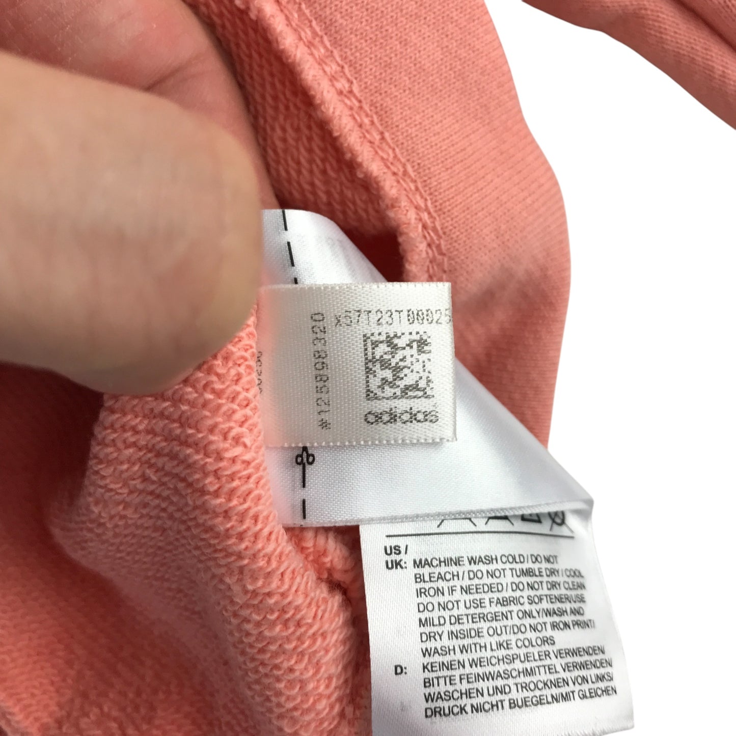Adidas hoodie size UK women's 8 peach colour cropped cotton sweater