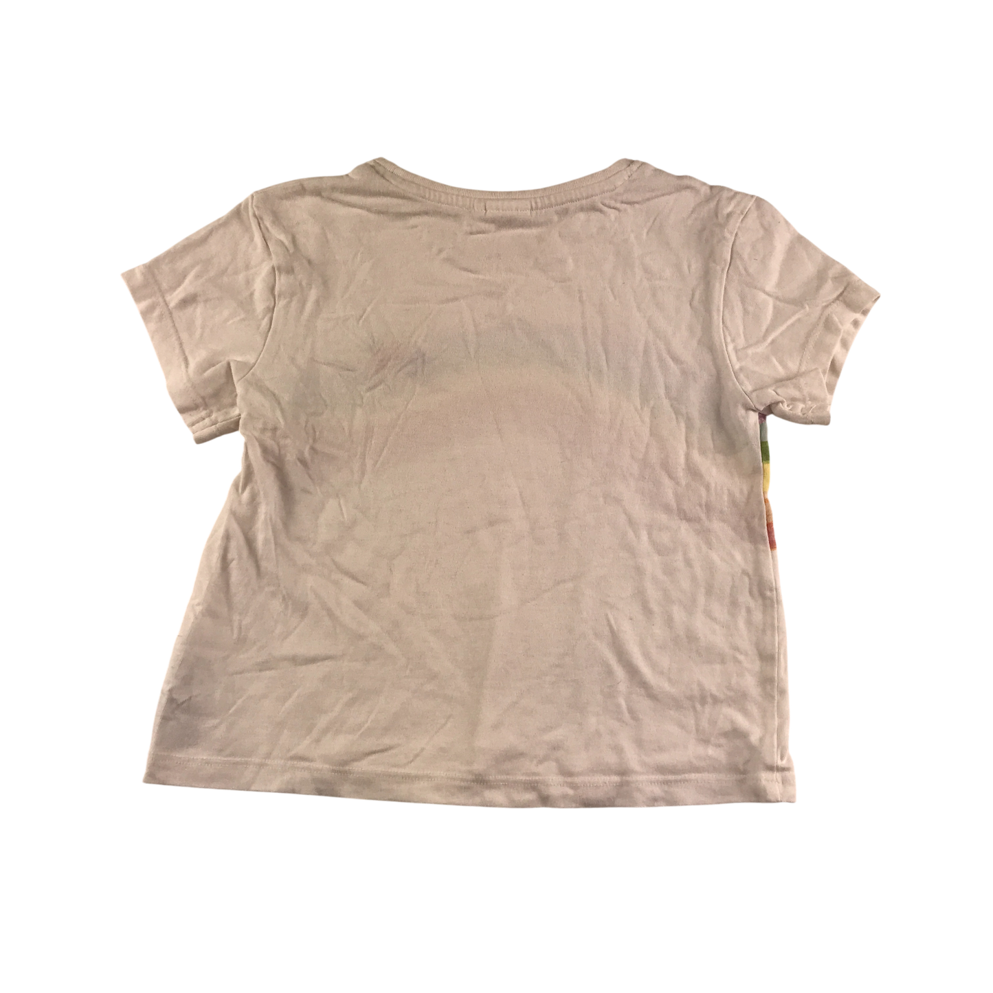 Next T-Shirt 5-6 Years White Rainbow Pattern Cotton