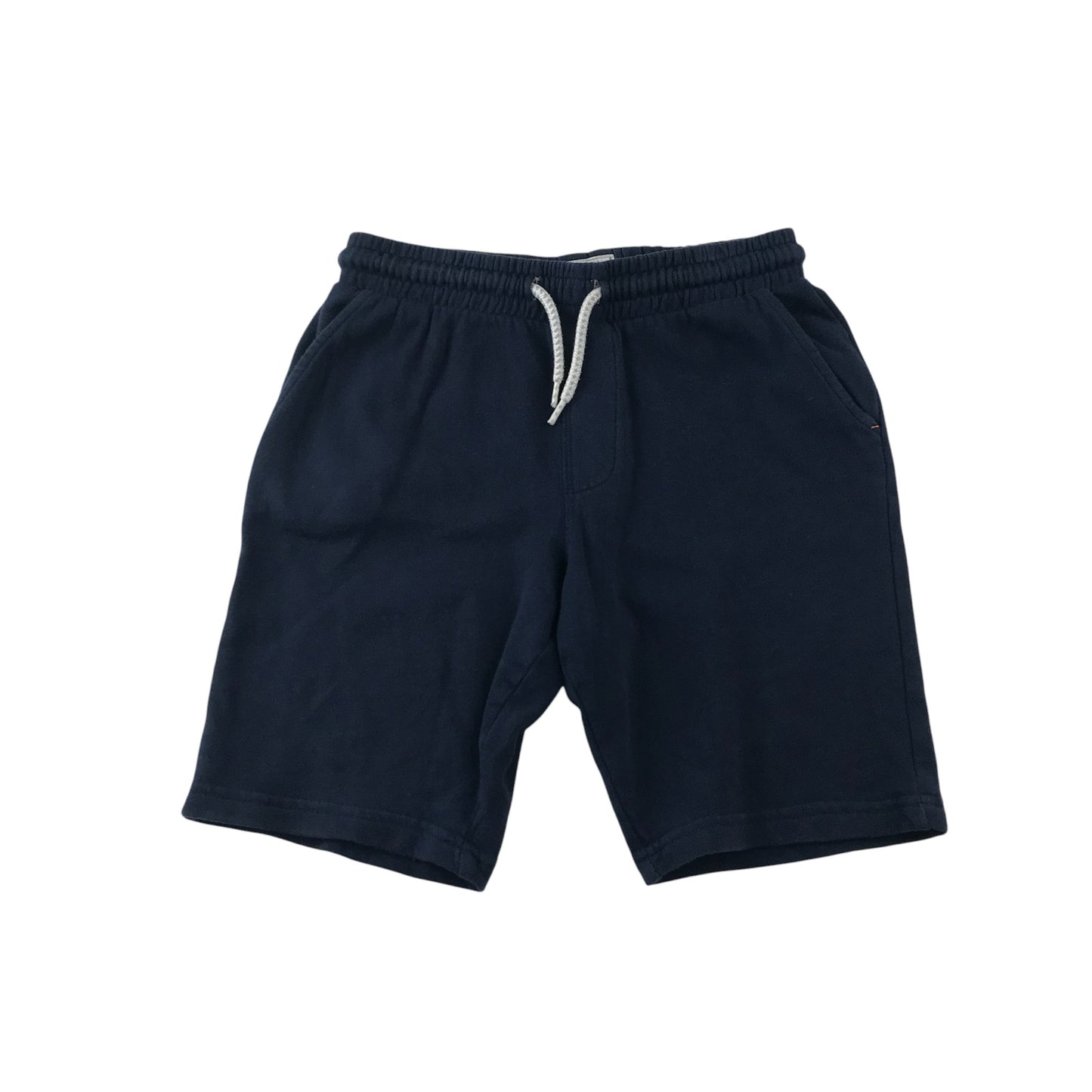 Debenhams shorts 7-8 years navy plain with white draw strings jersey cotton