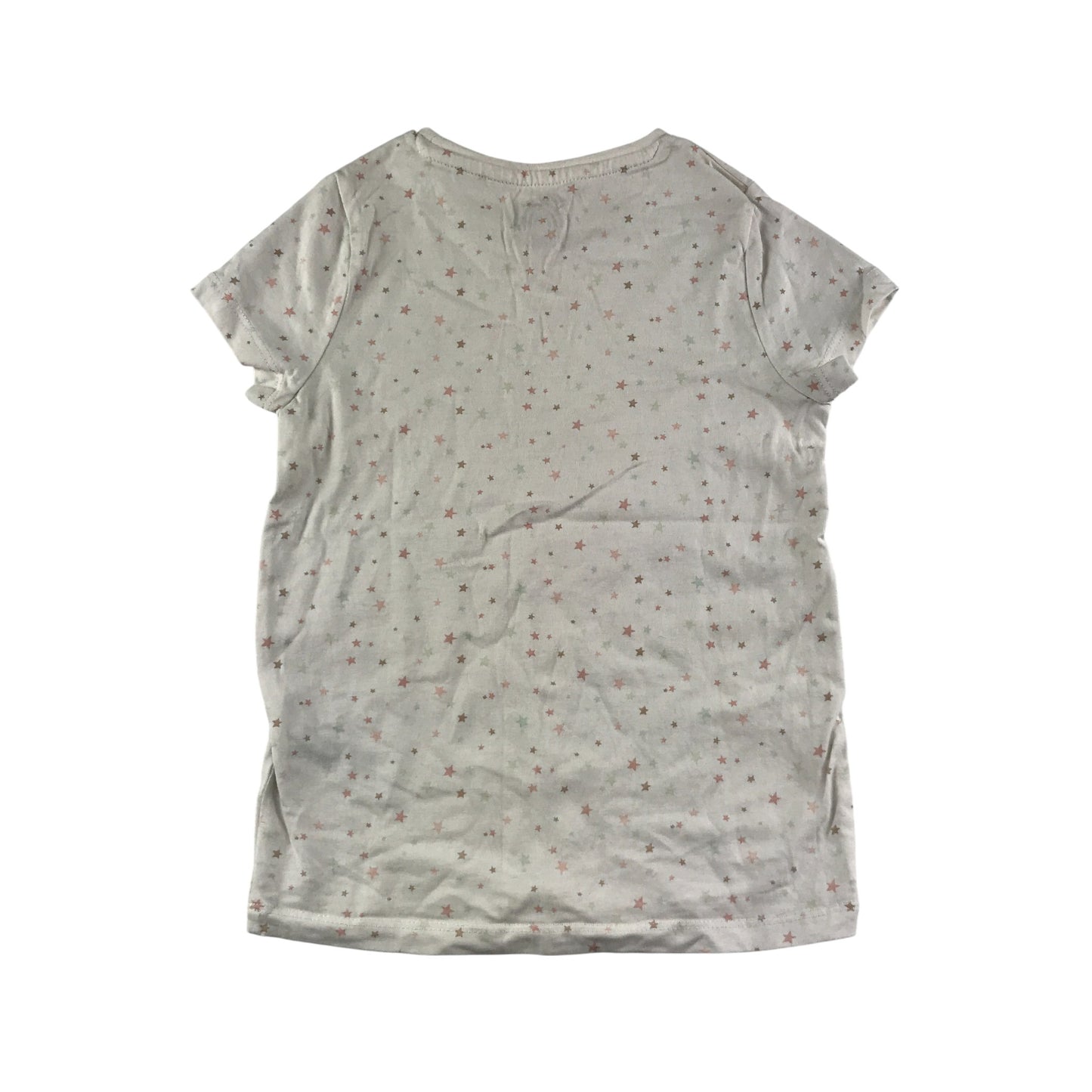 F&F T-Shirt 5-6 Years White Starry Pattern Cotton