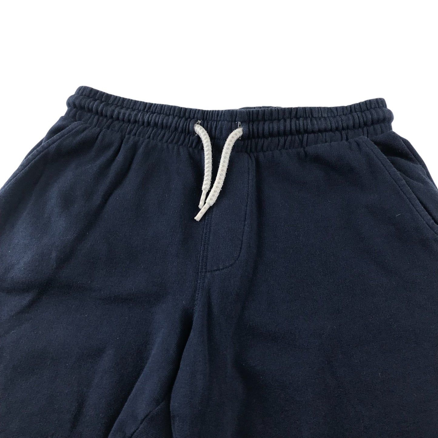 Debenhams shorts 7-8 years navy plain with white draw strings jersey cotton