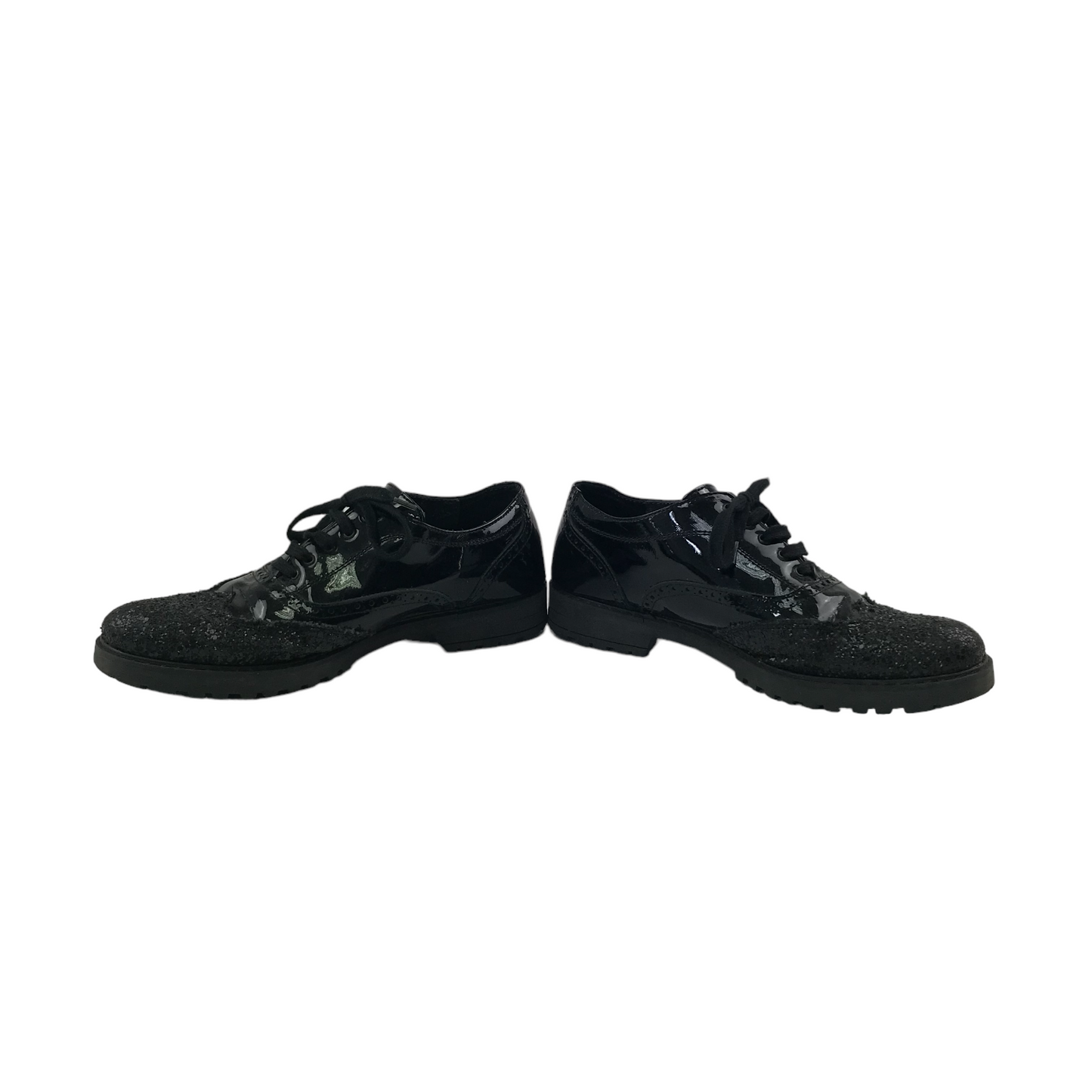 Black Glitter Tips Shoes Shoe Size 5 with Laces