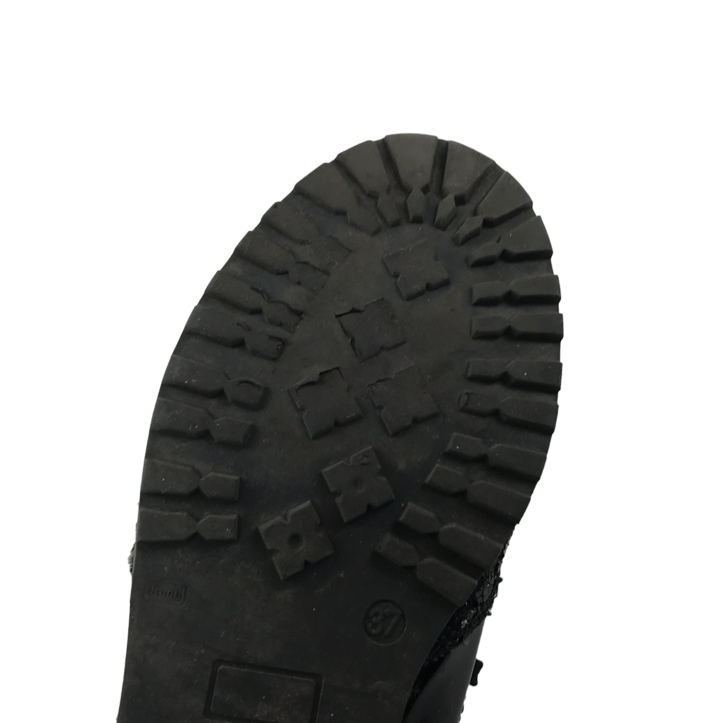 Black Glitter Tips Shoes Shoe Size 5 with Laces