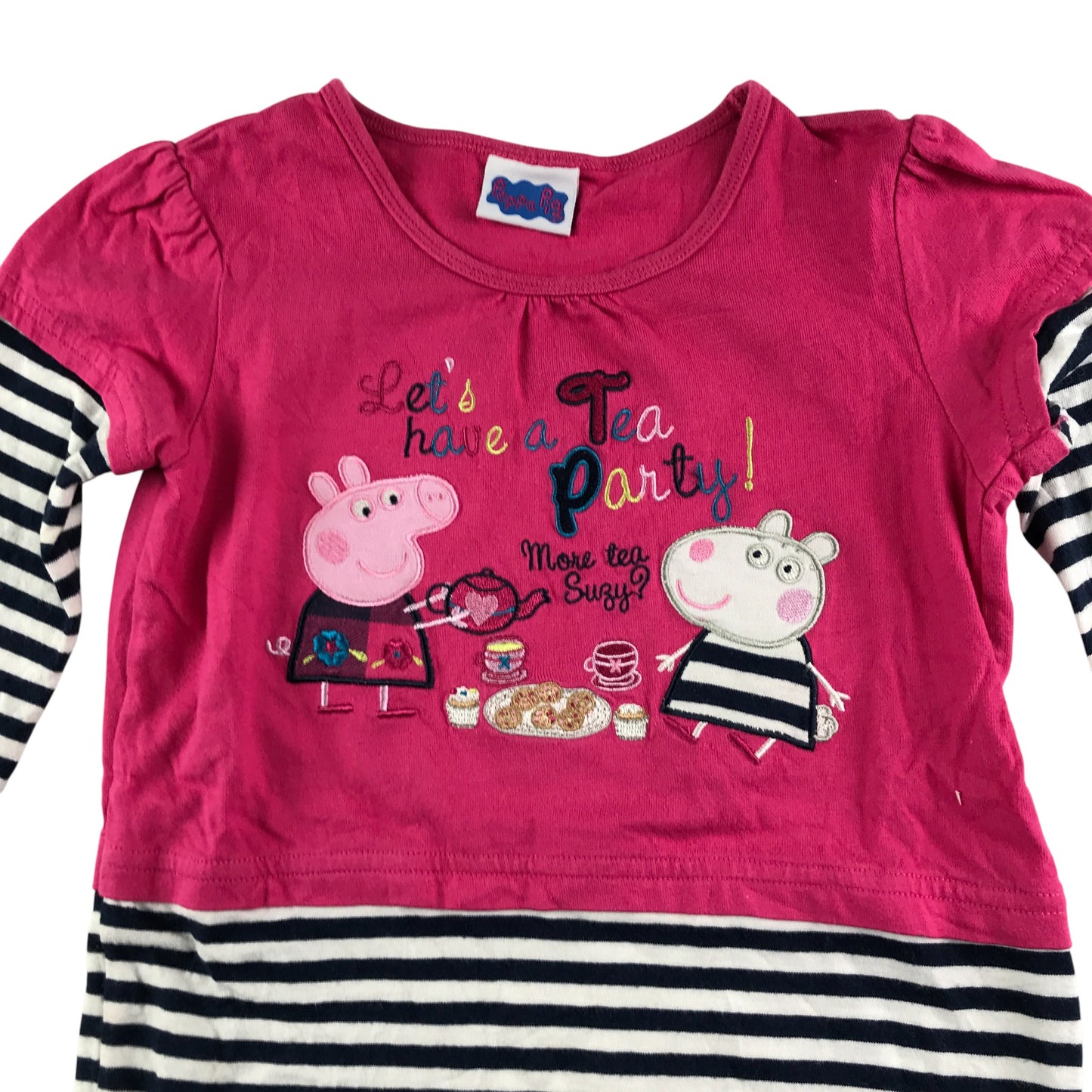 George T-Shirt 5-6 Years Pink Peppa Pig Embroidered Graphic