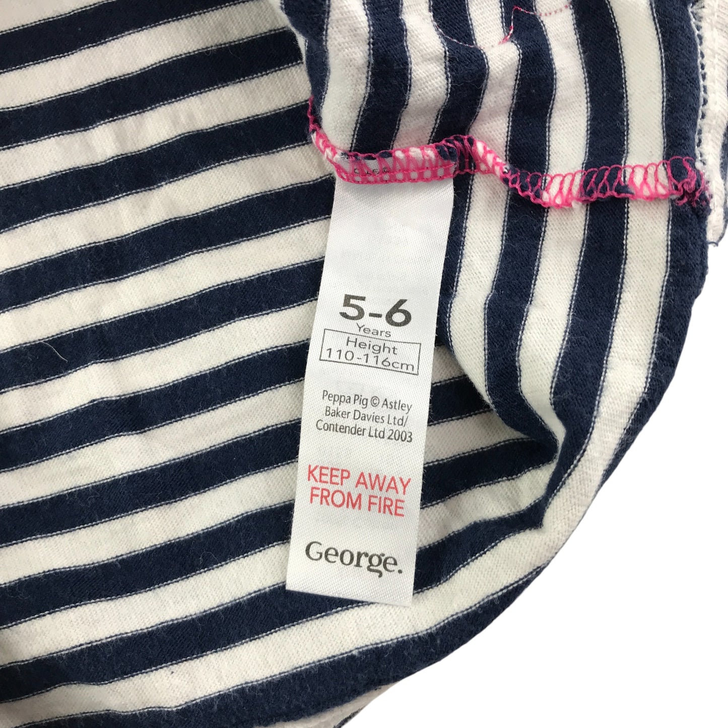 George T-Shirt 5-6 Years Pink Peppa Pig Embroidered Graphic