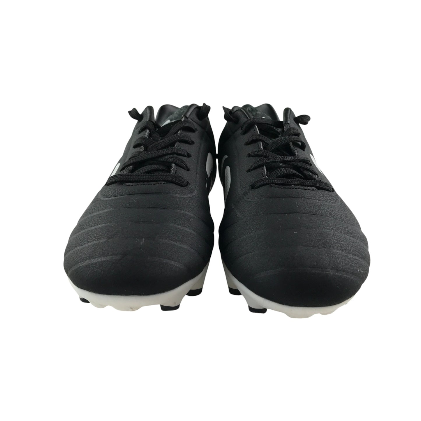Decathlon Sondico football boots shoe size UK 3 black and white plastic moulded studs