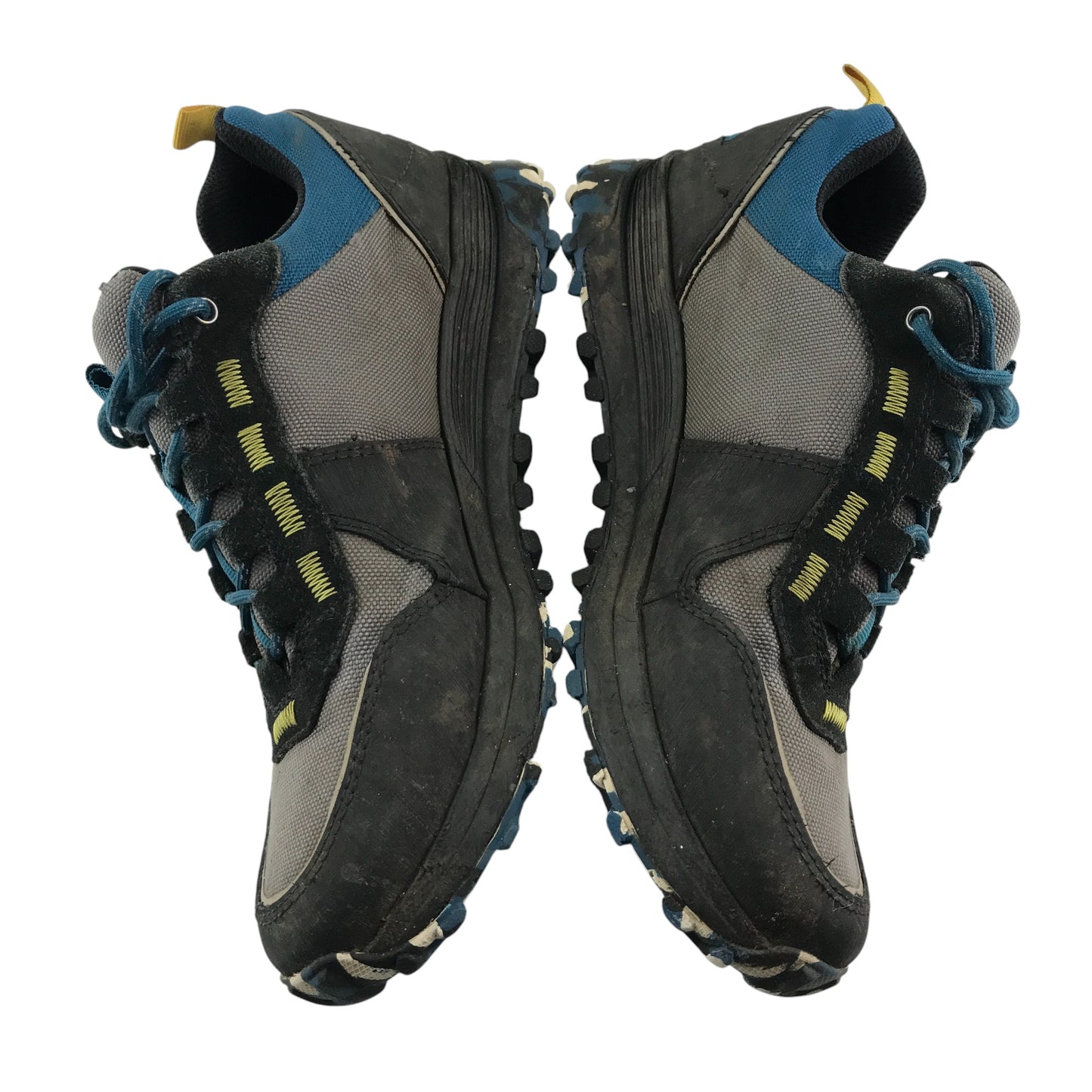Clarks walking trainers shoe size 8.5 blue grey panelled with laces