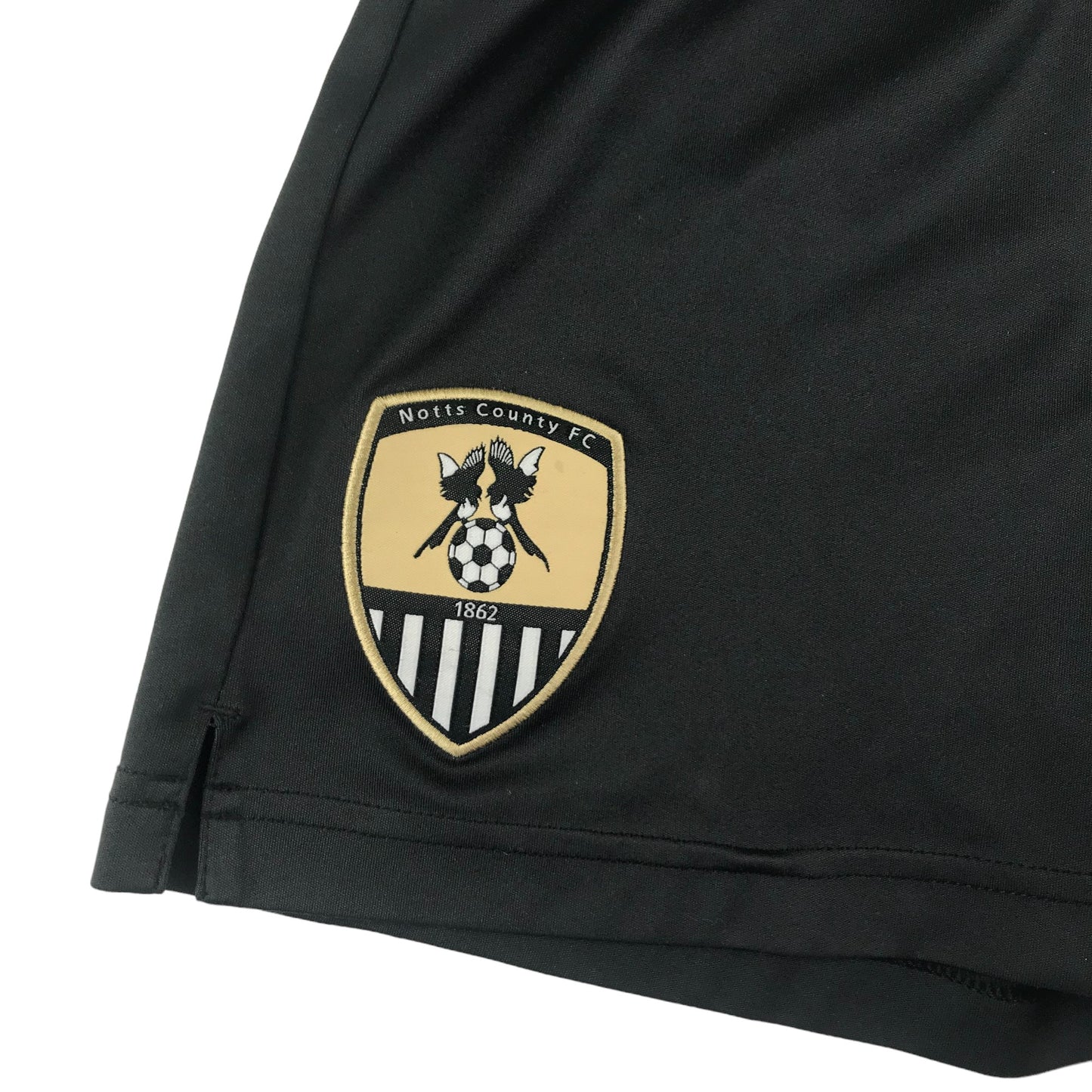 Fila Notts County FC Football Shorts Age 6 Black Elasticated Waistband