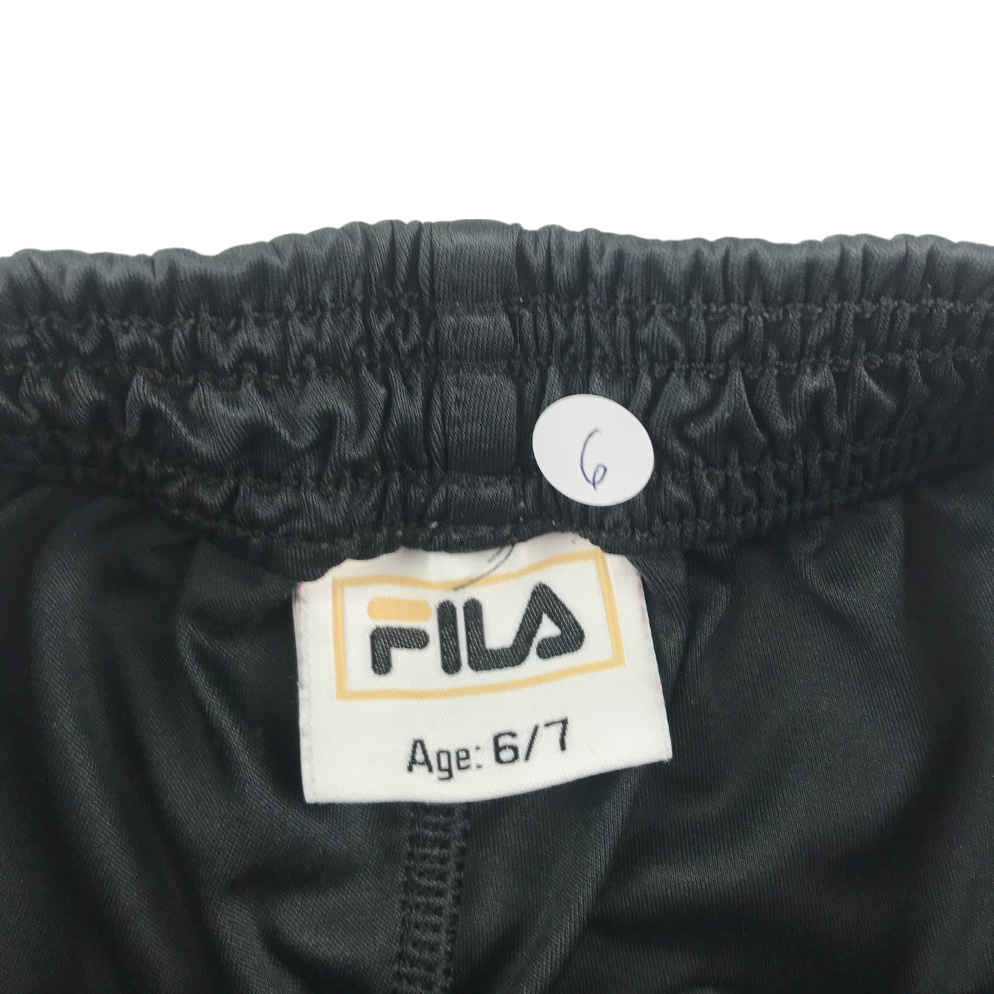 Fila Notts County FC Football Shorts Age 6 Black Elasticated Waistband