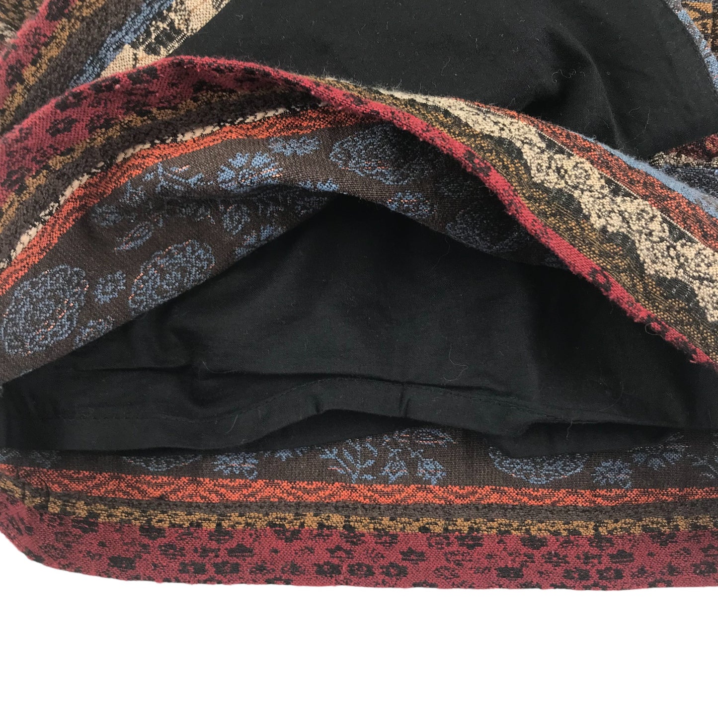 Zara Skirt Age 5-6 Brown and burgundy Knit Pattern