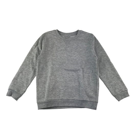 Primark Sweater Age 7 Light Grey Plain Long Sleeve