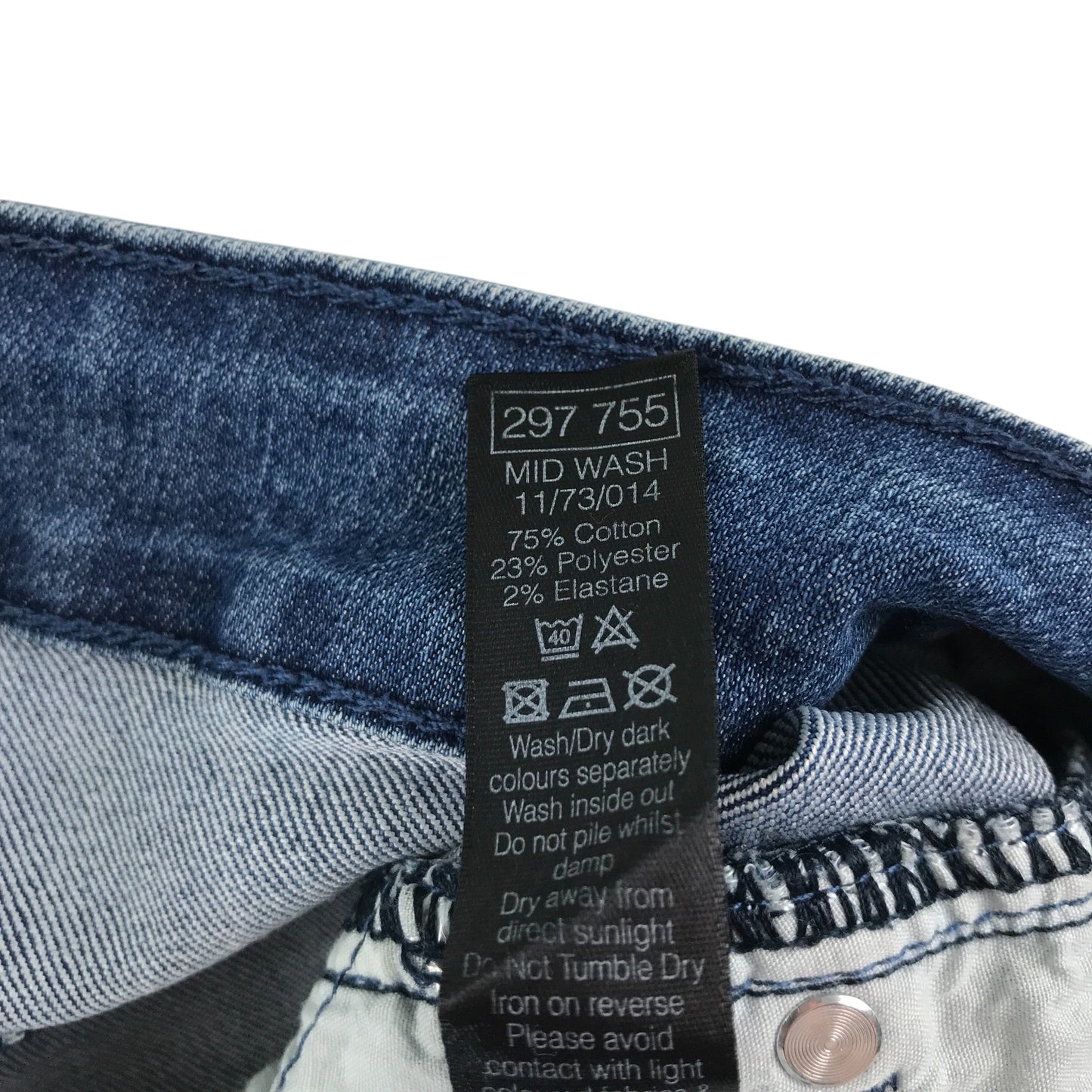 M&Co jean women's size 8 blue stretchy denim low waist