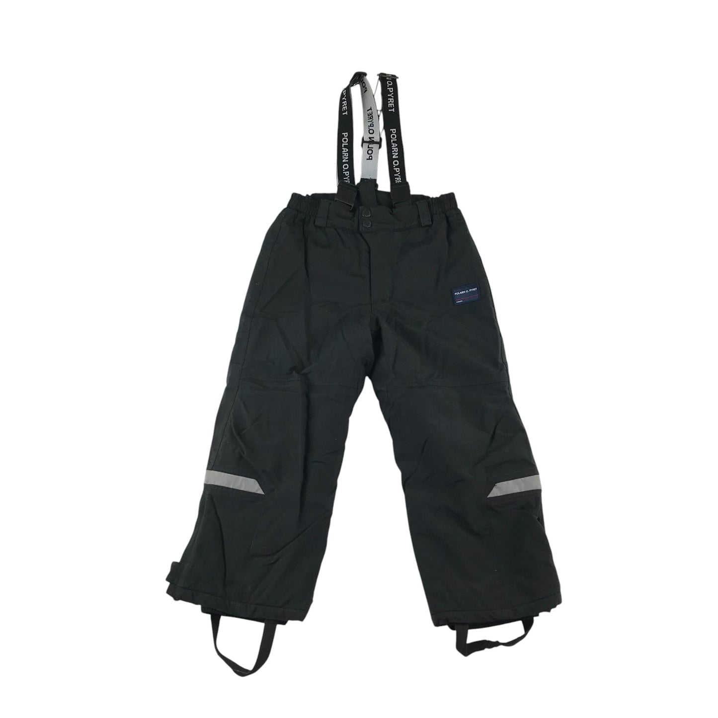 Polarn O Pyret Salopettes 5-6 years black with braces warm fleece lining