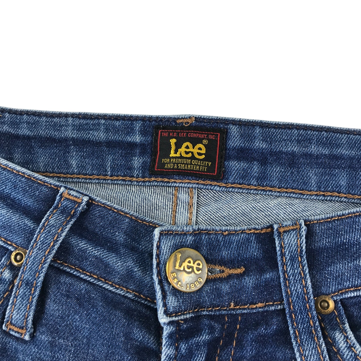 Lee jeans adult W27 L33 blue denim button and zipper fastening