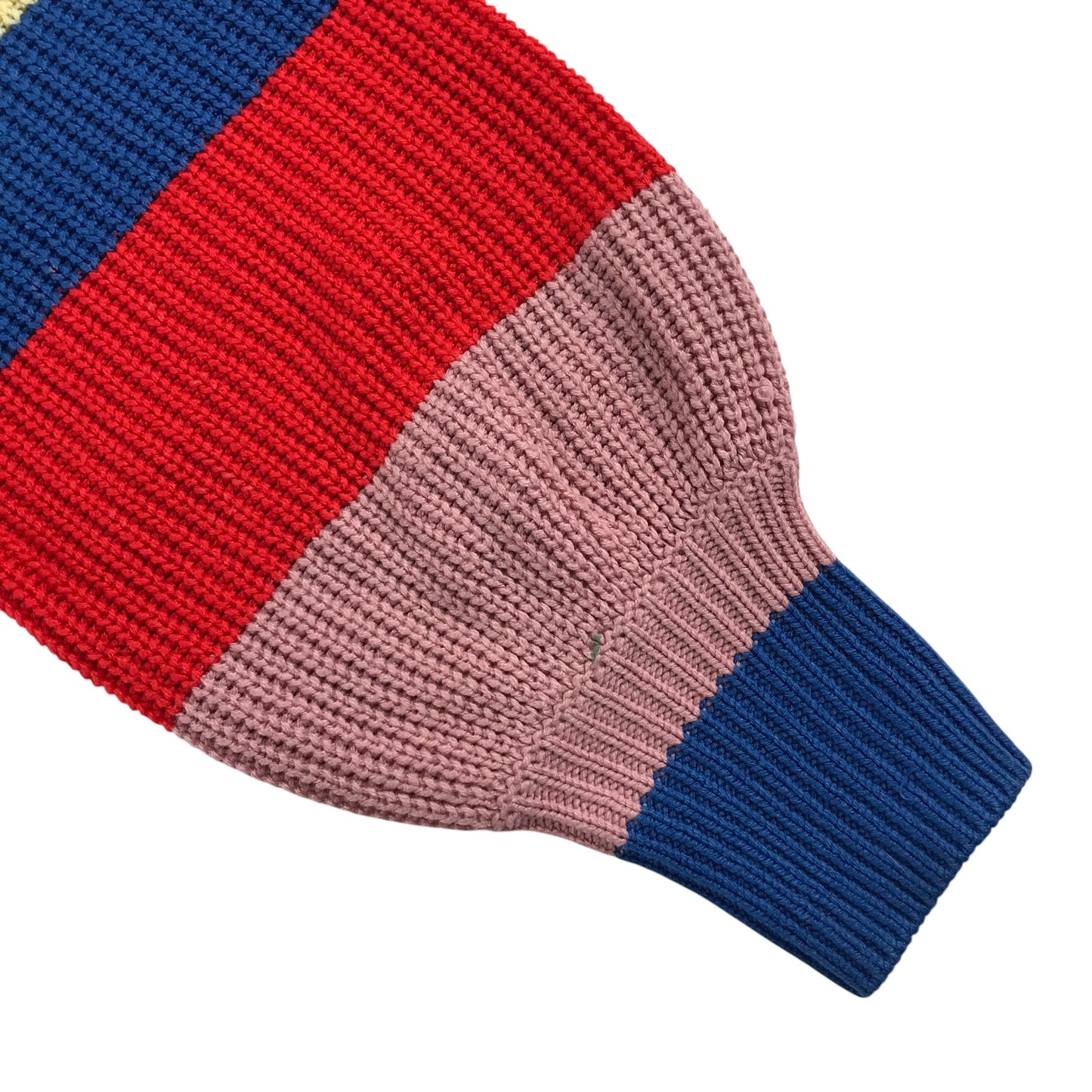 Monki jumper women's XS multicoloured colourful stripy cuffed arms