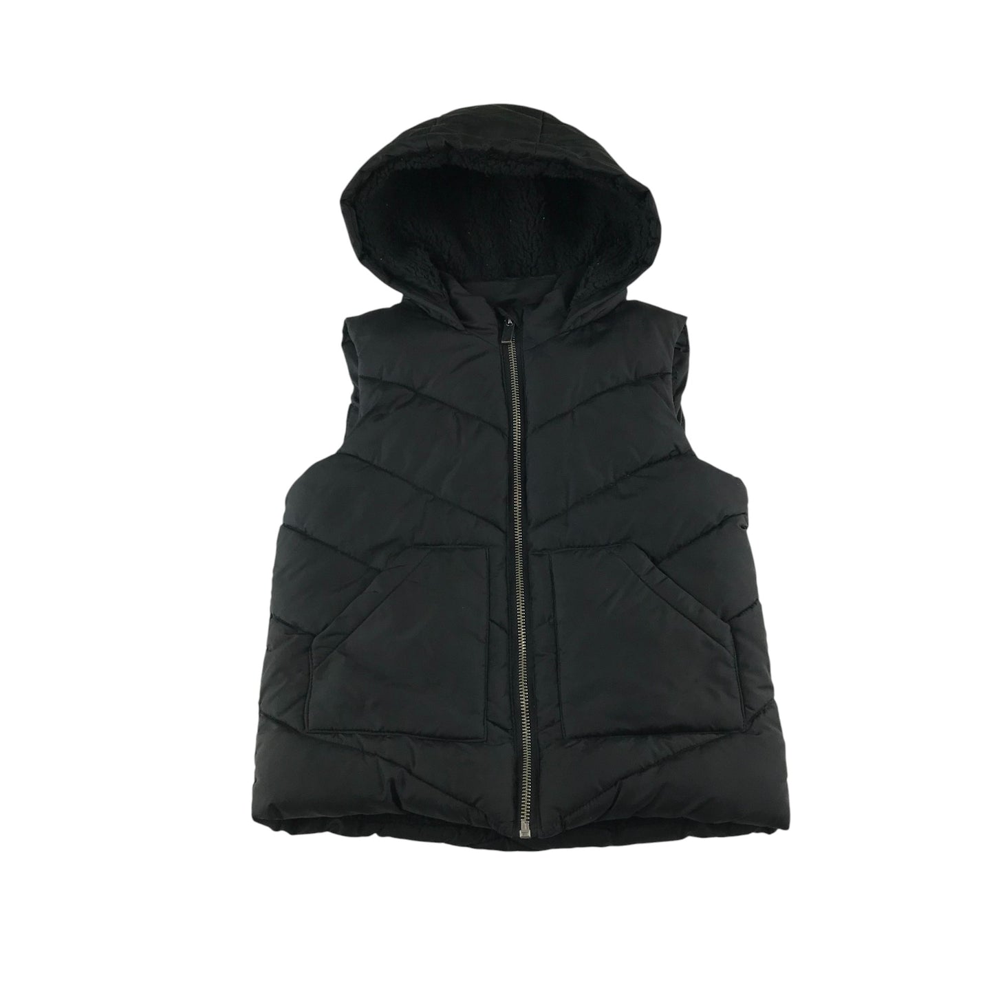 Matalan Gilet 5-6 years black fluffy warm lining