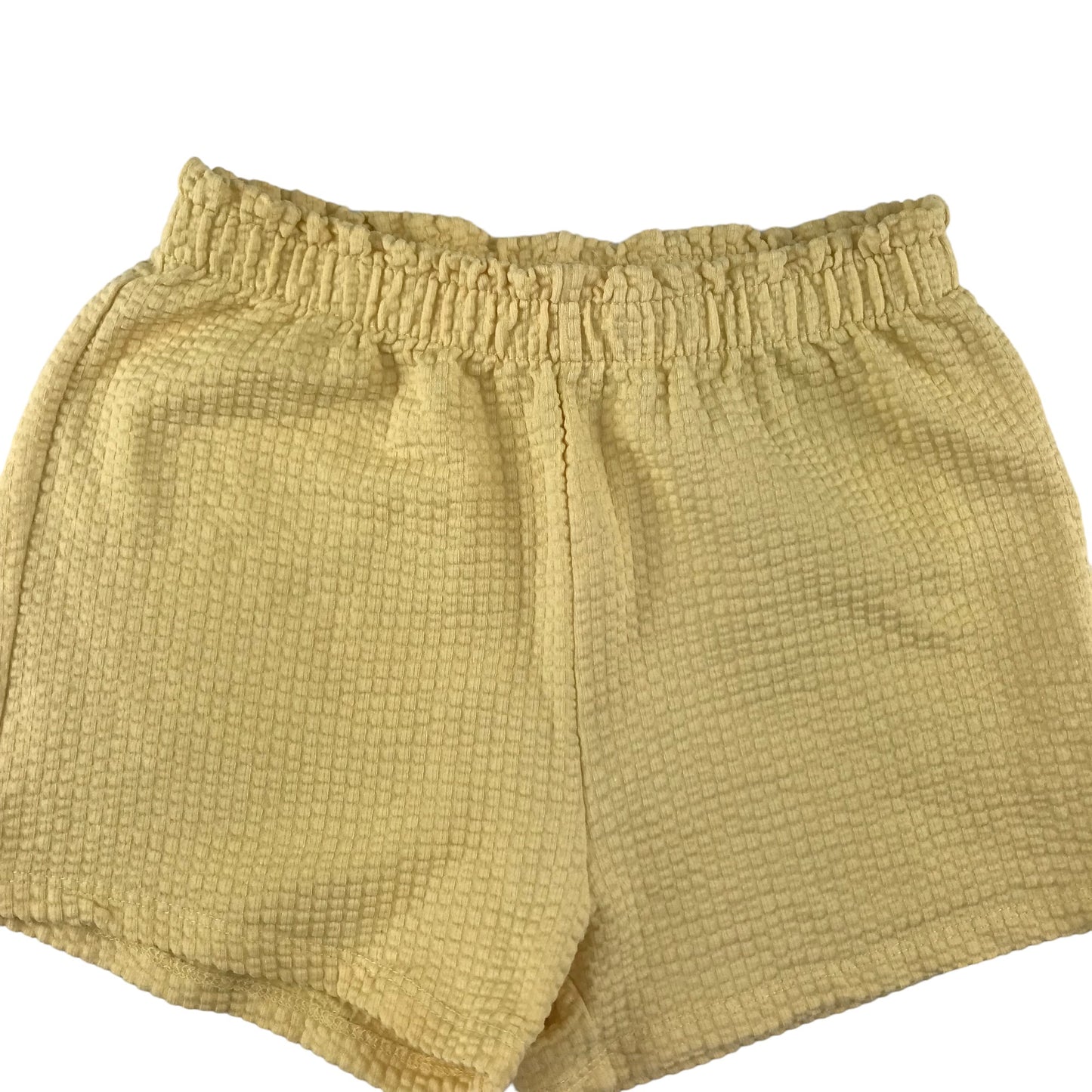 H&M Shorts Age 5 Yellow Waffle Style Elasticated Waist
