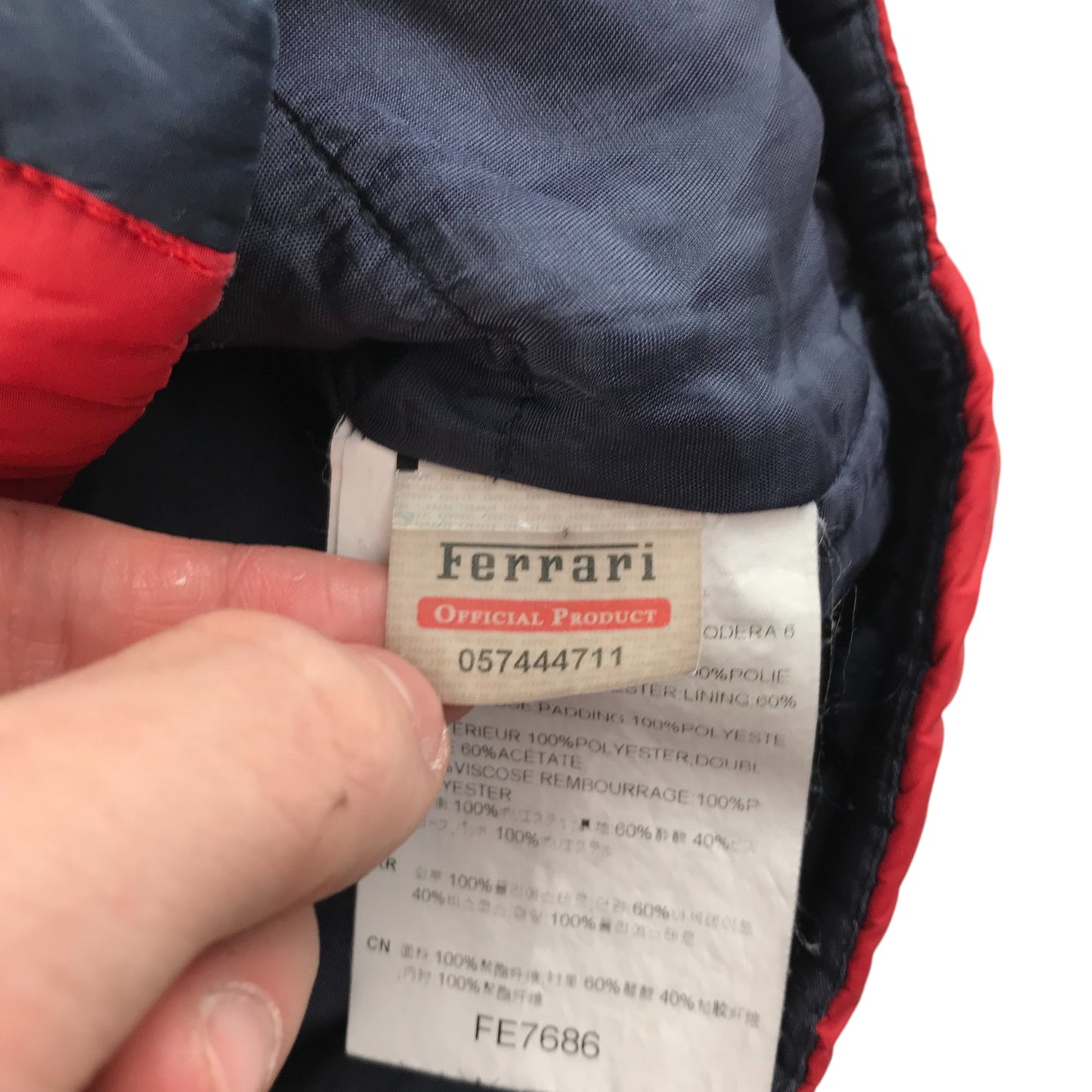 Ferrari Gilet 7-8 years red with black detailing and logo