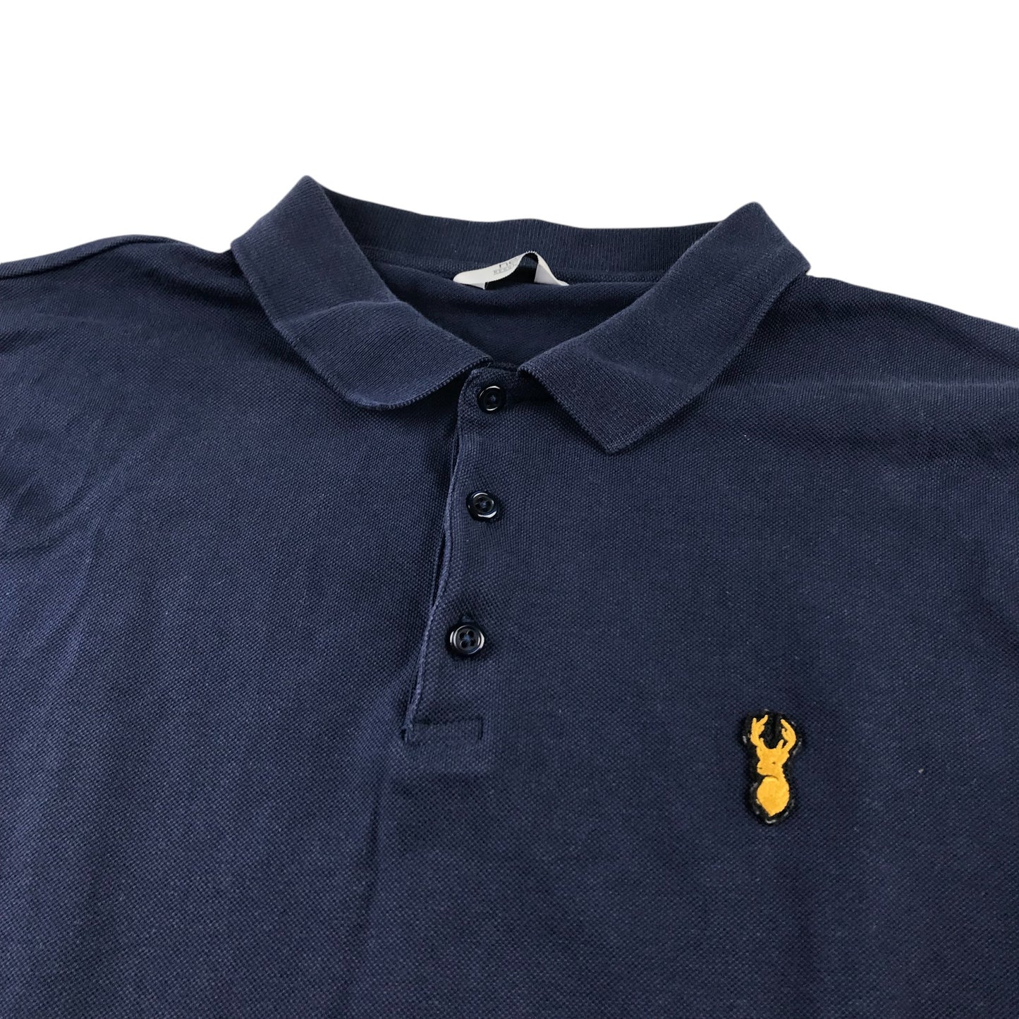 Next Polo Shirt Men's large Navy Plain with Logo Regular Fit