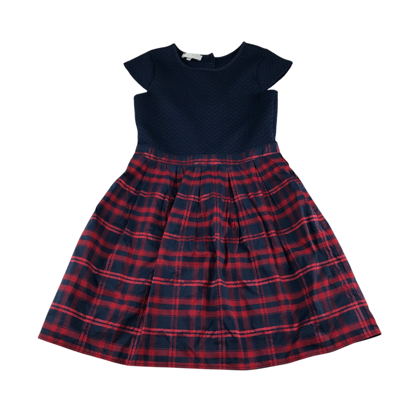 Jasper Conran dress 9-10 years navy and red check pattern