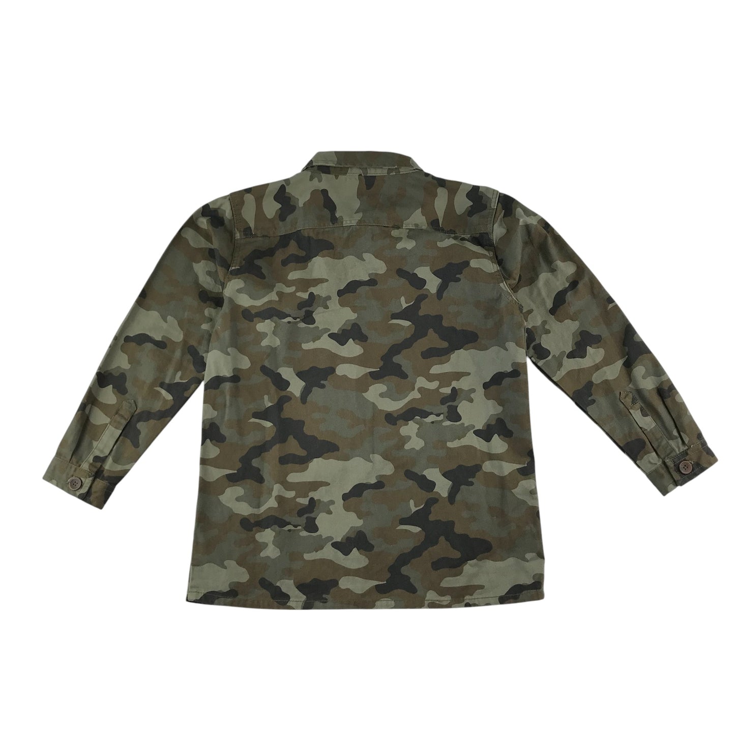 Threadboys shirt 11-12 years khaki green camouflage pattern cotton