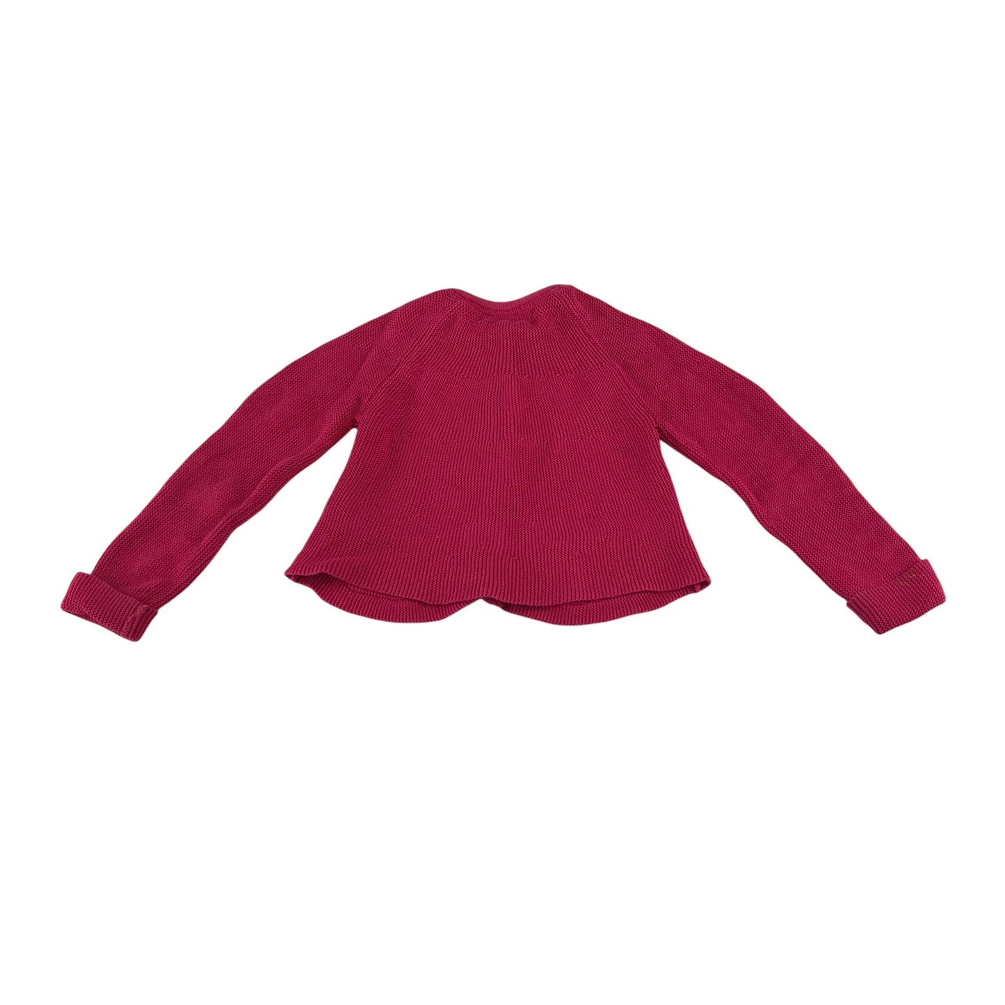 M&S cardigan 5-6 years pink knitted cloud rainbow embroidered cotton