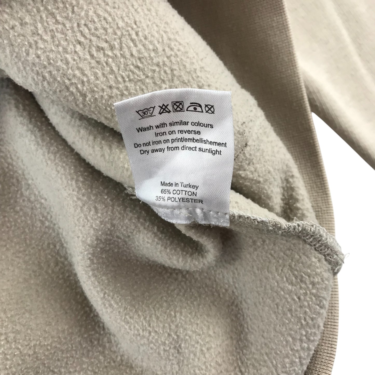 Nicce hoodie men's S beige pullover with large logo