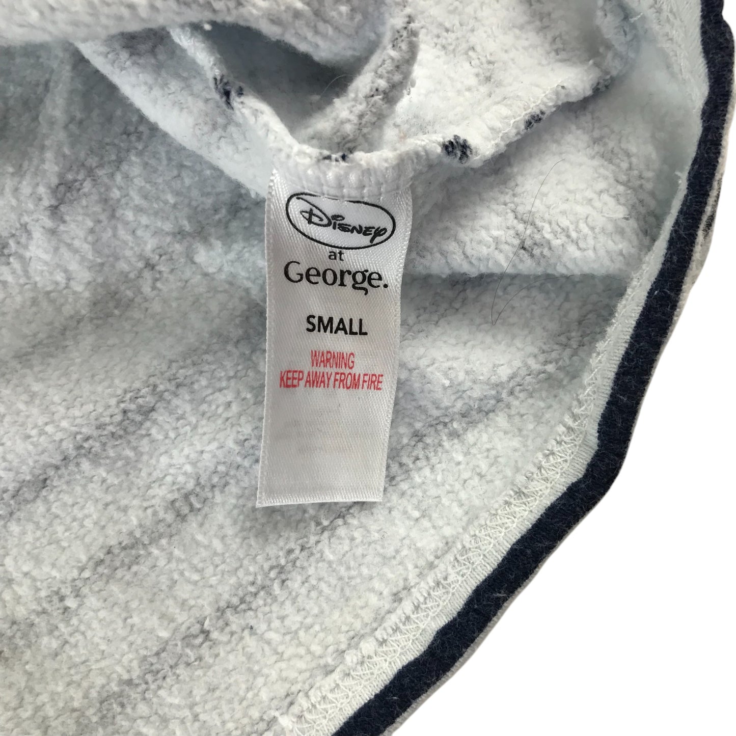 George sweater women's S white with black strips glittery sequin Mikey Mouse cotton