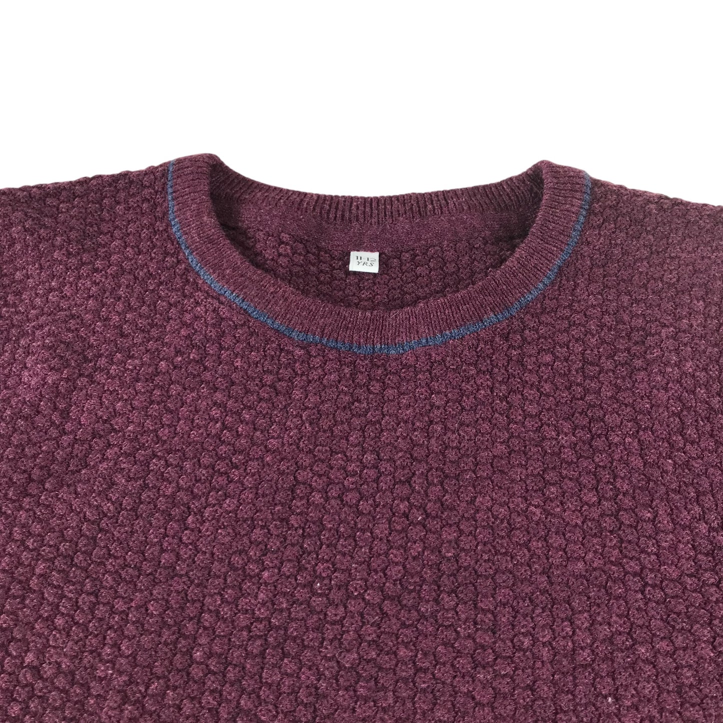 M&S Jumper 11-12 years burgundy crewneck pullover