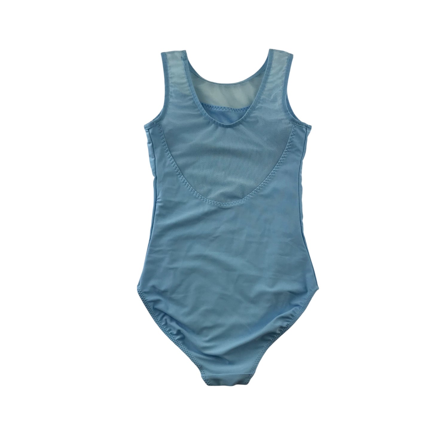 Leotard 9-10 years Light Blue sleeveless with mesh detail on chest