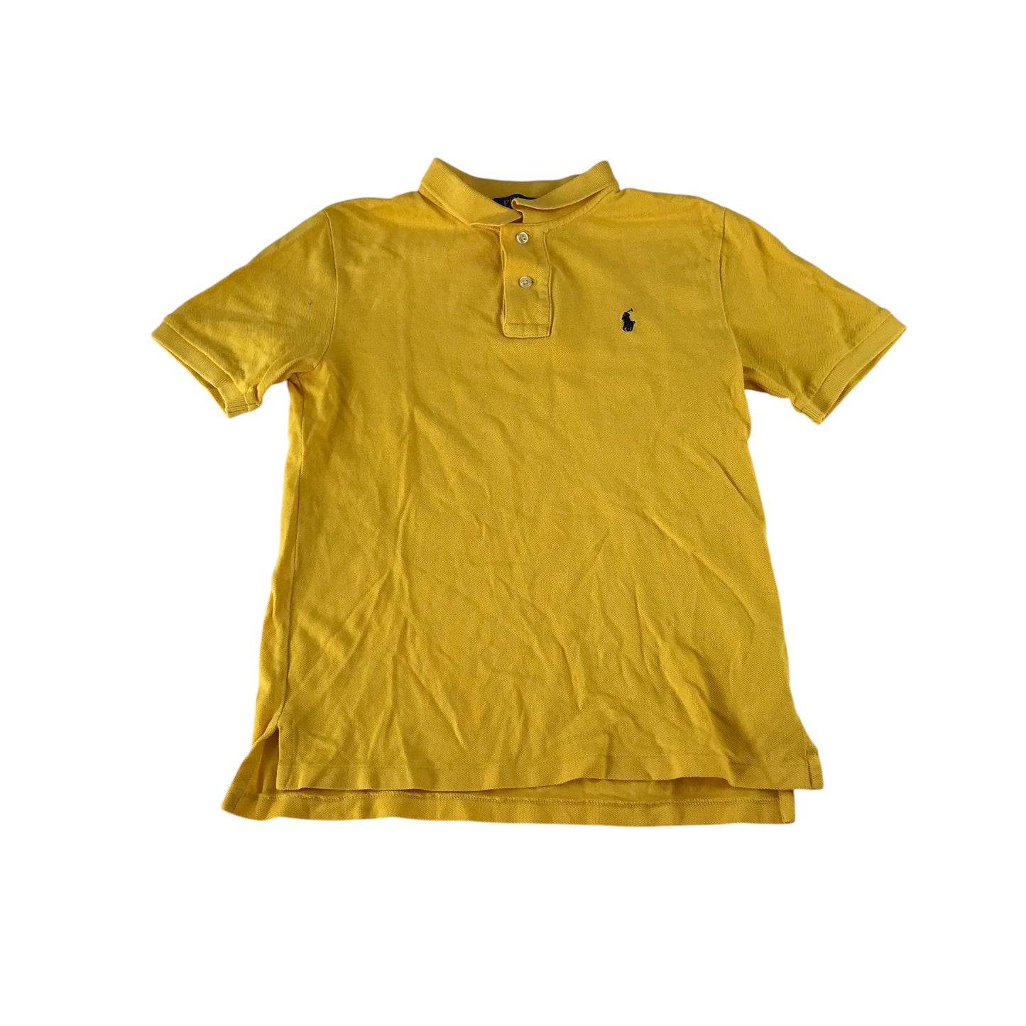 Ralph Lauren polo shirt 10-12 years yellow plain with collar cotton