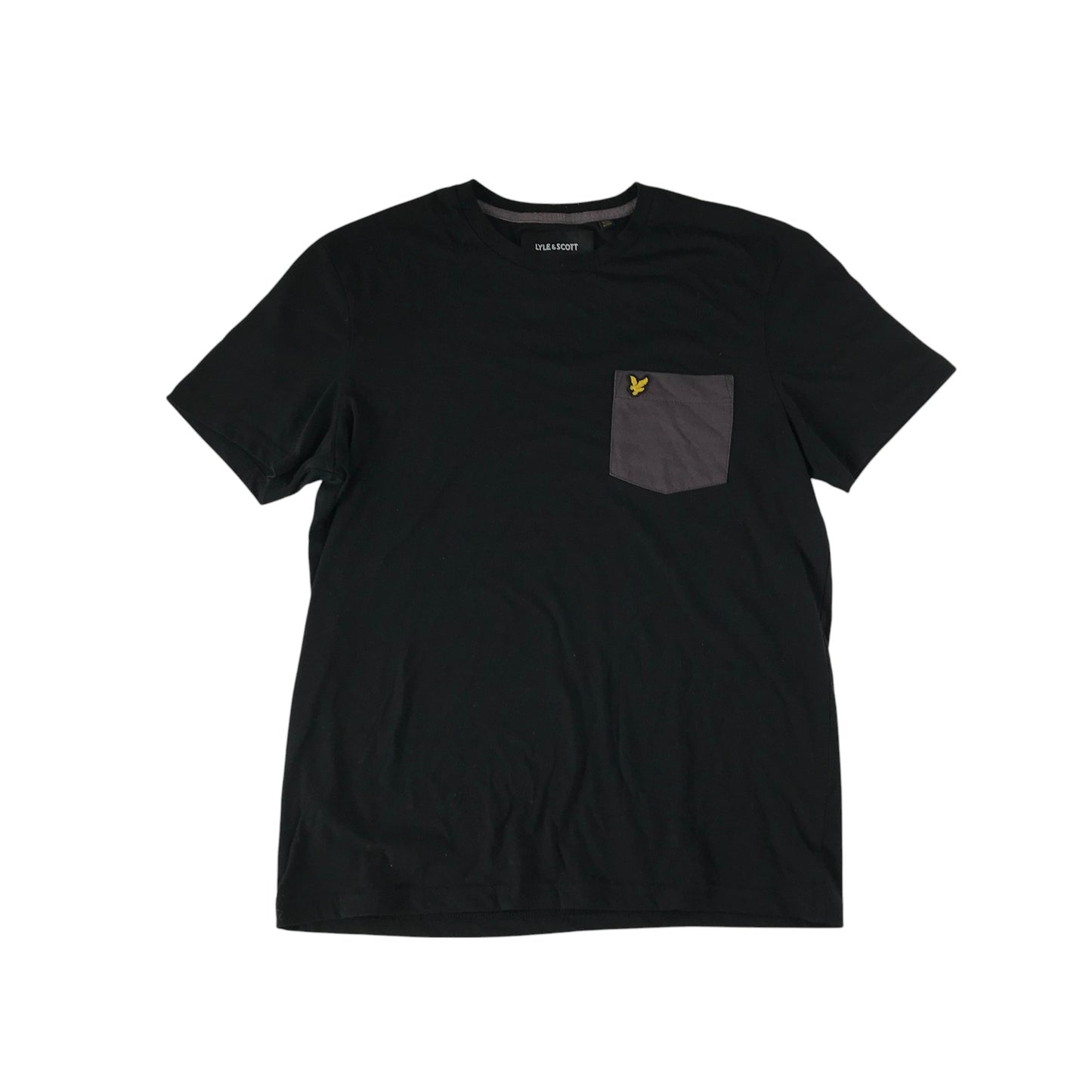 Lyle & Scott t-shirt men's M black with purple pocket