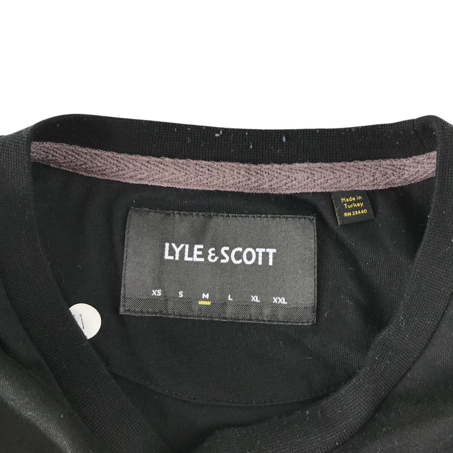 Lyle & Scott t-shirt men's M black with purple pocket