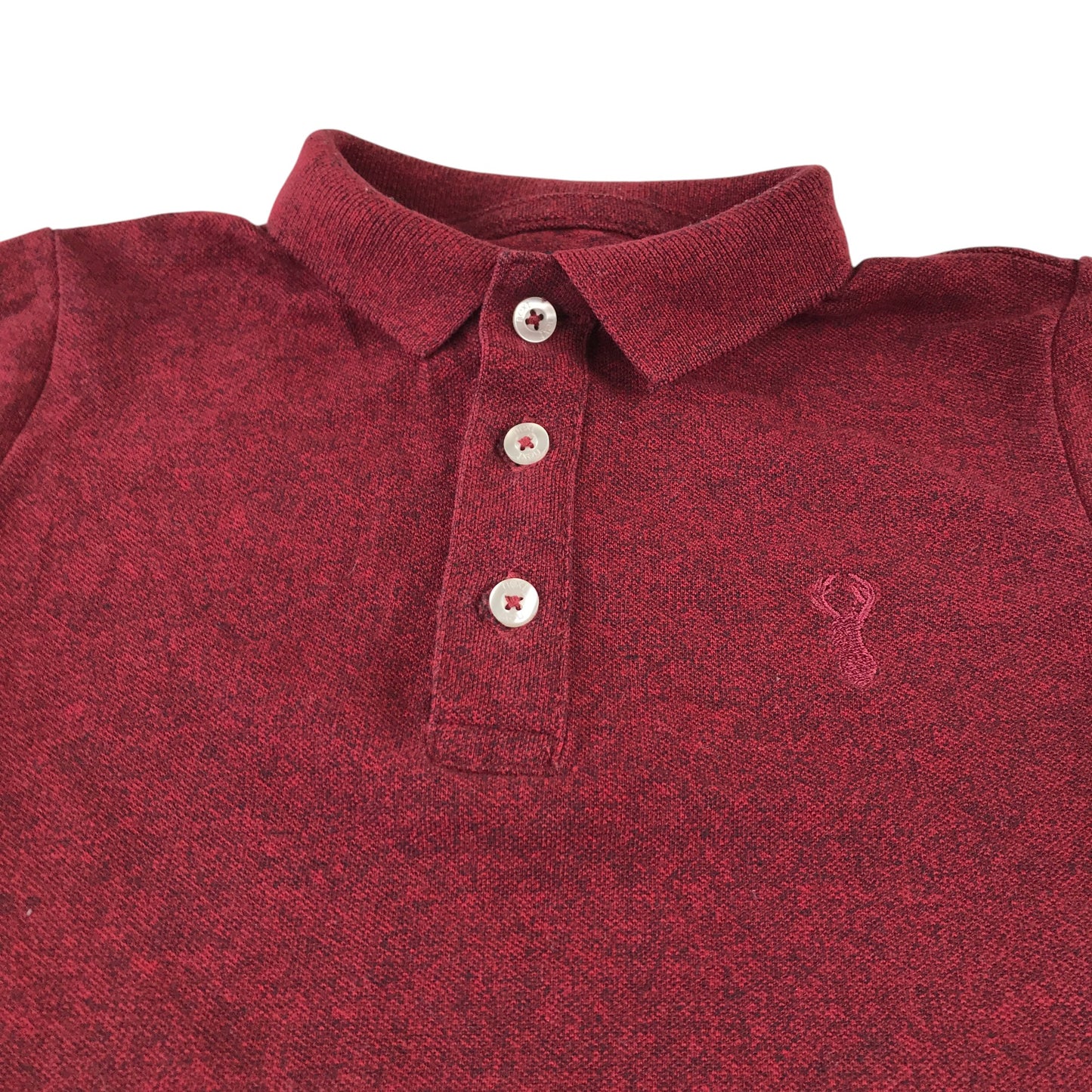 Next polo shirt 4-5 years burgundy plain with logo