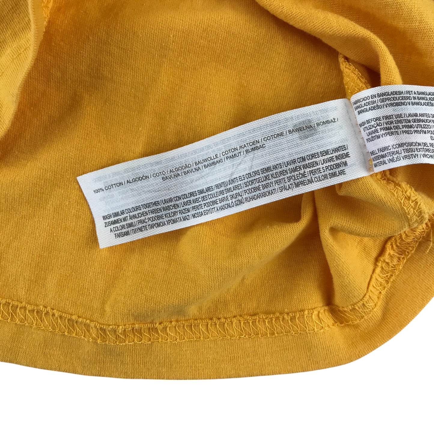 Primark t-shirt 5-6 years yellow graphic print design cotton
