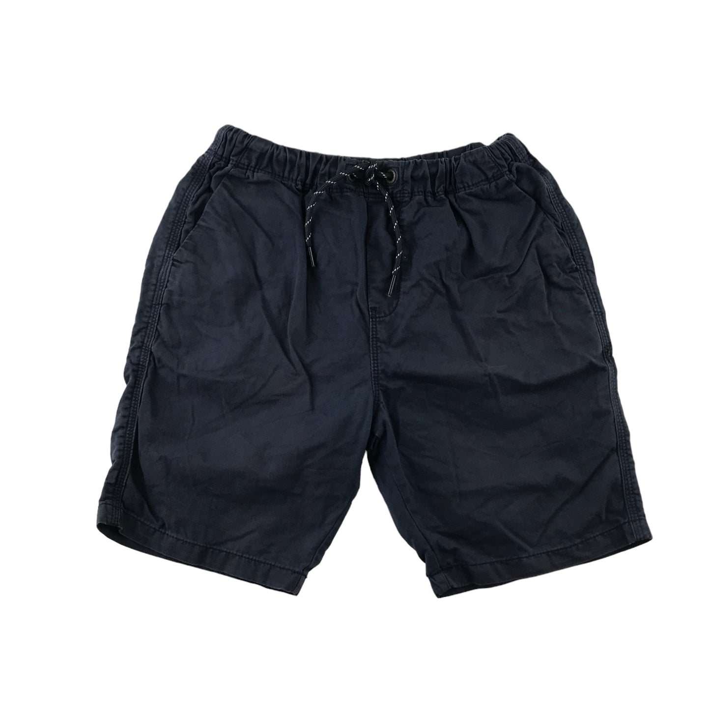 Next shorts 10-11 years navy plain elasticated waist cotton