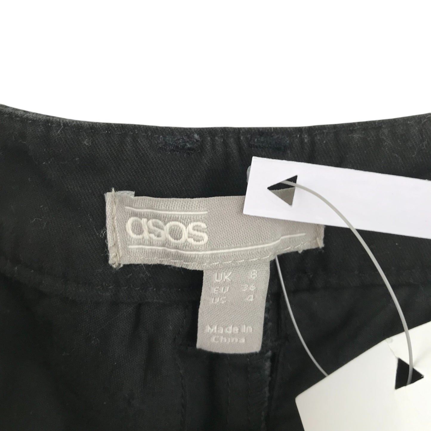 Asos trousers women's 8 black plain