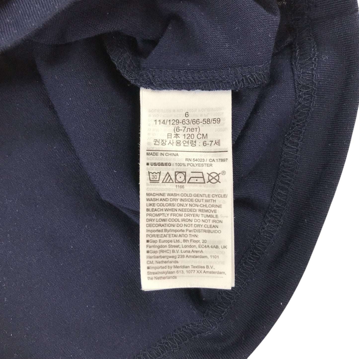GAP t-shirt 6-7 years navy Peanuts graphic design
