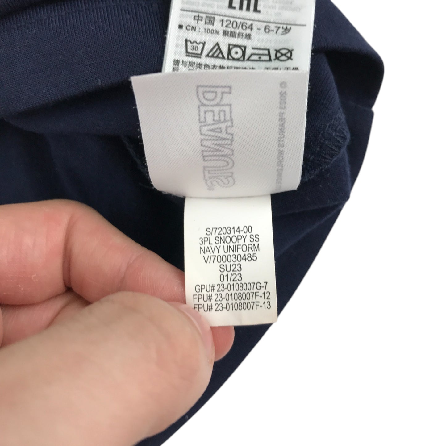 GAP t-shirt 6-7 years navy Peanuts graphic design
