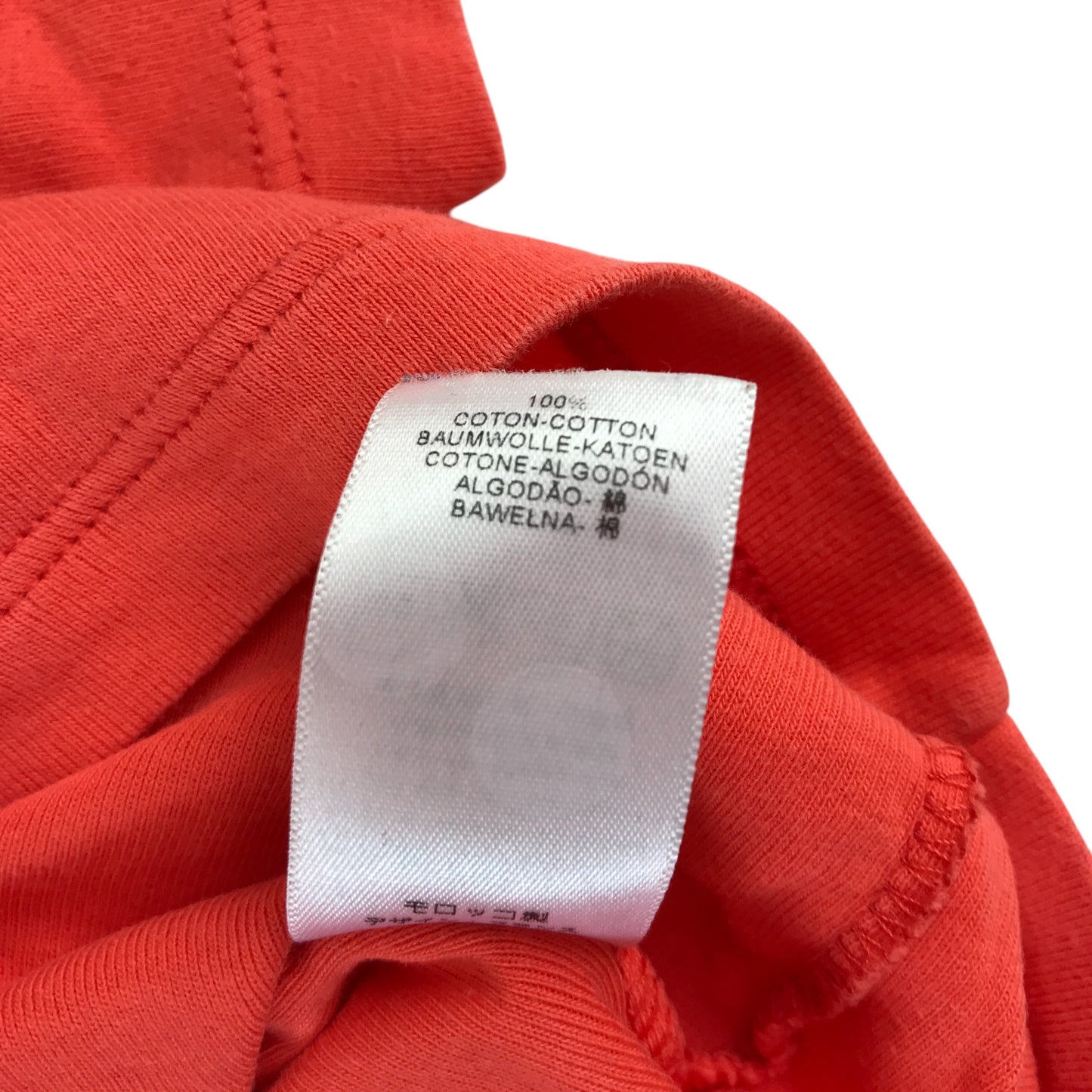 Petit Bateau t-shirt 5-6 years orange with grey front pocket