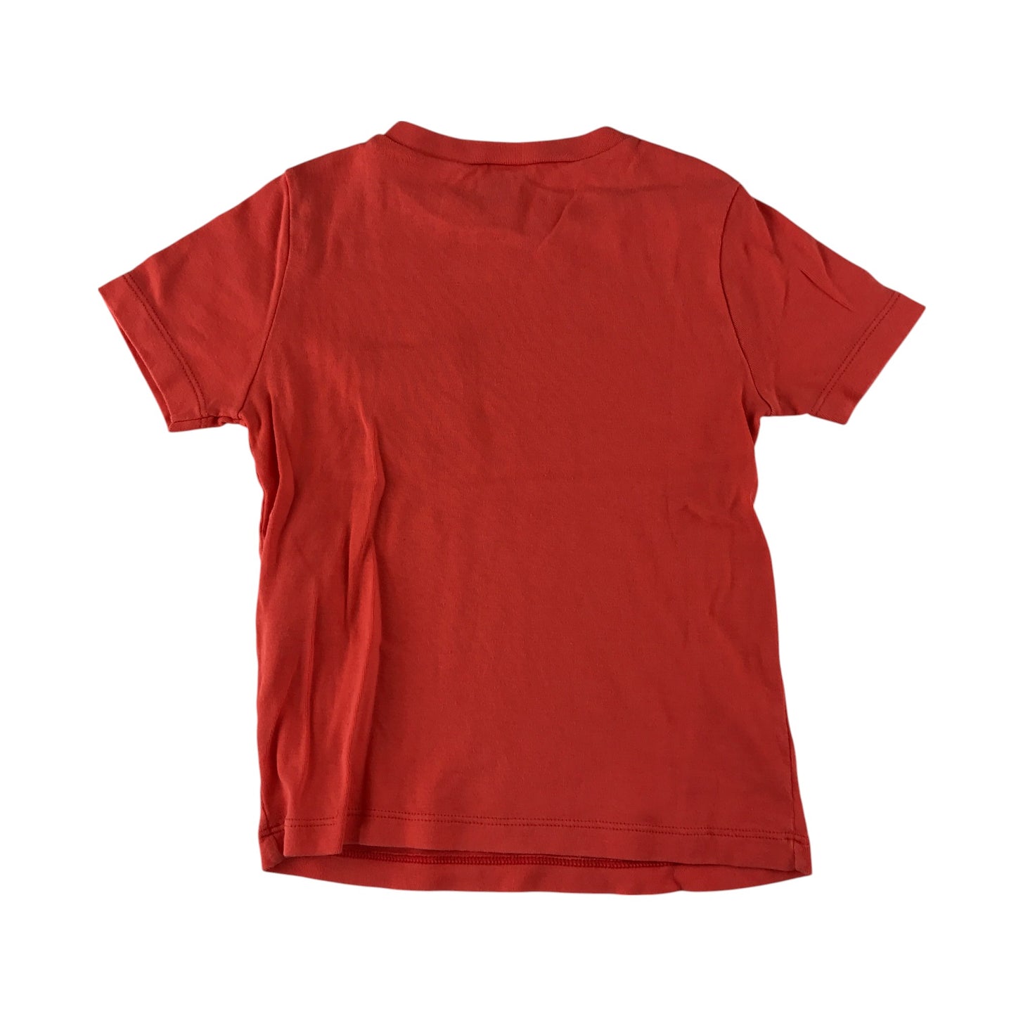 Petit Bateau t-shirt 5-6 years orange with grey front pocket