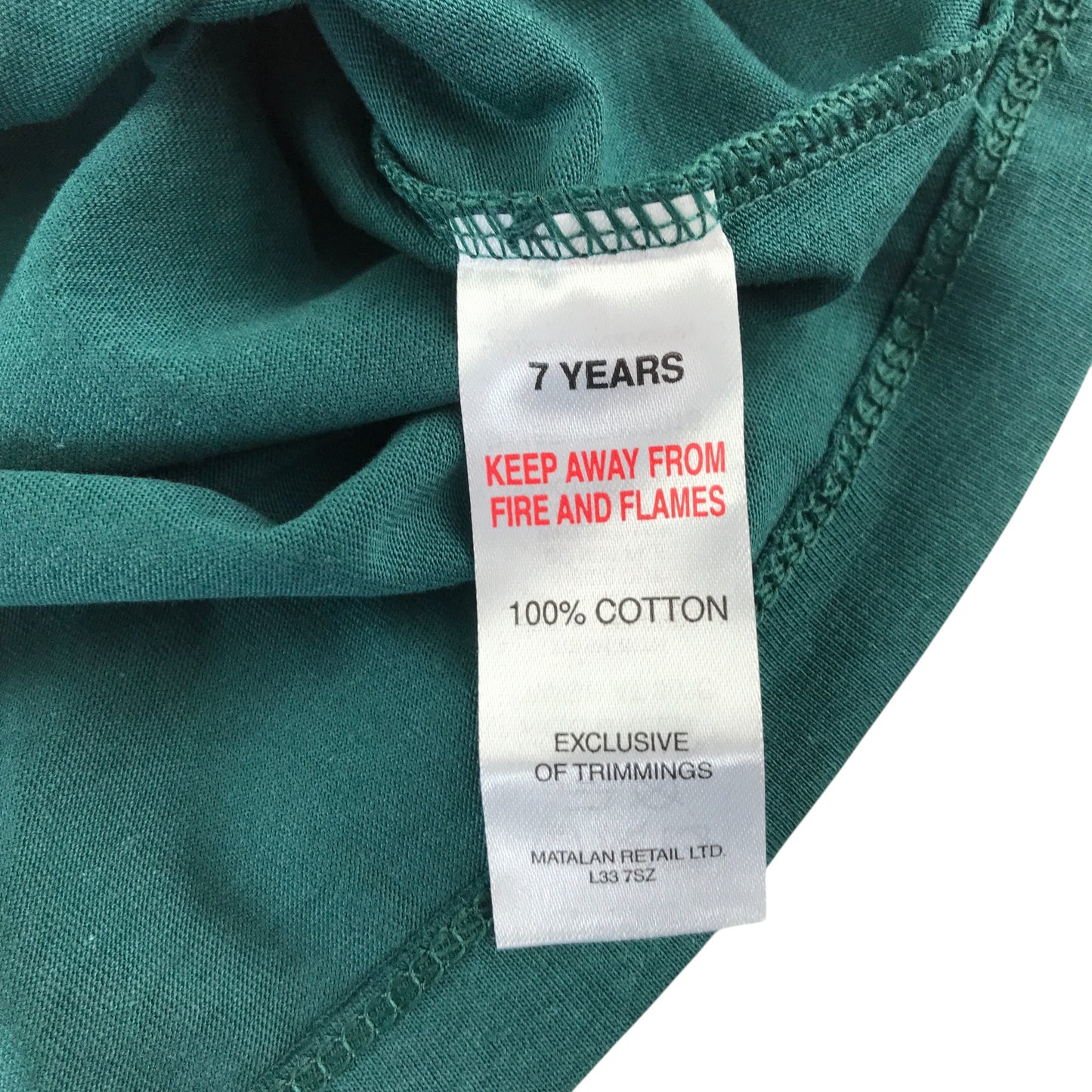 Matalan t-shirt 6-7 years dark green graphic design cotton