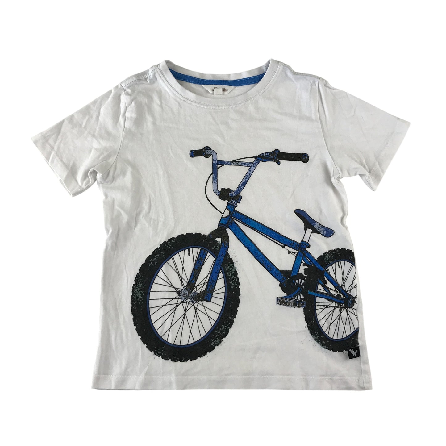 Milkshake t-shirt 6-7 years white bike graphic design