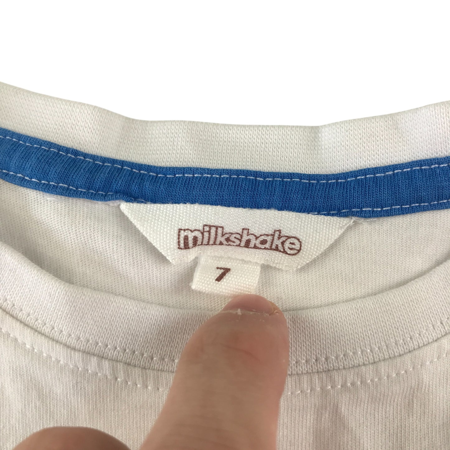 Milkshake t-shirt 6-7 years white bike graphic design
