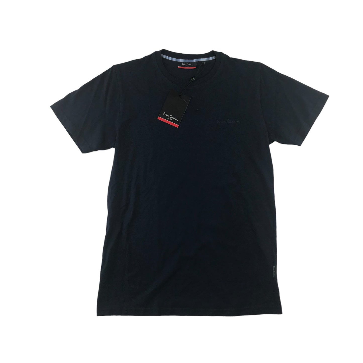 Pierre Cardin T-shirt Size Small Navy Blue Plain Short Sleeve Cotton
