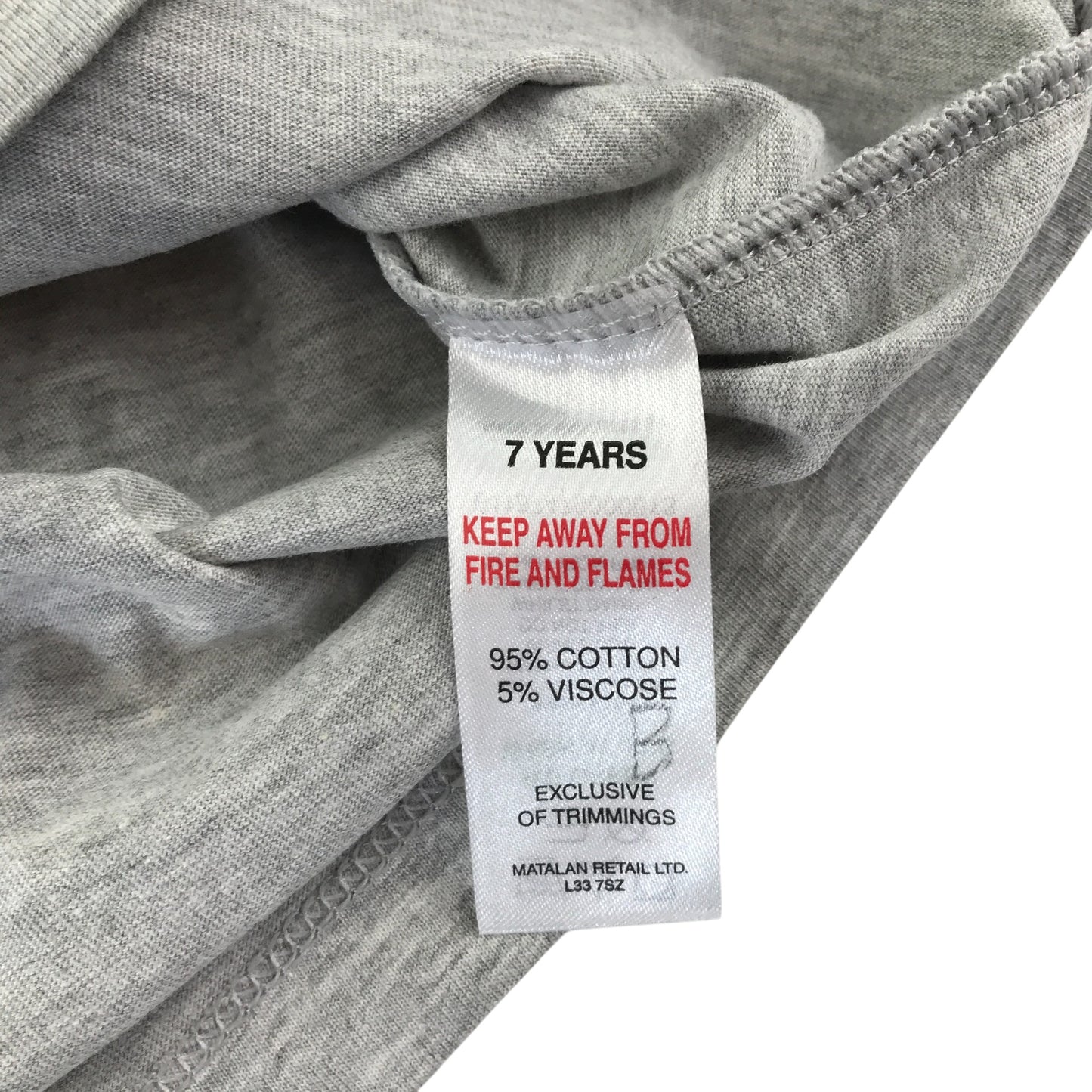 Matalan t-shirt 6-7 years grey New York graphic design