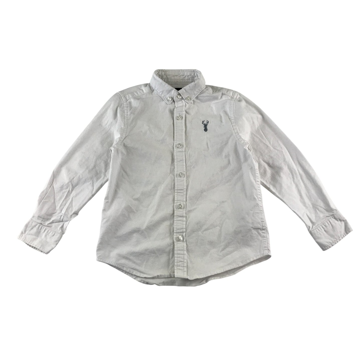 Next shirt 4-5 years white button up with logo