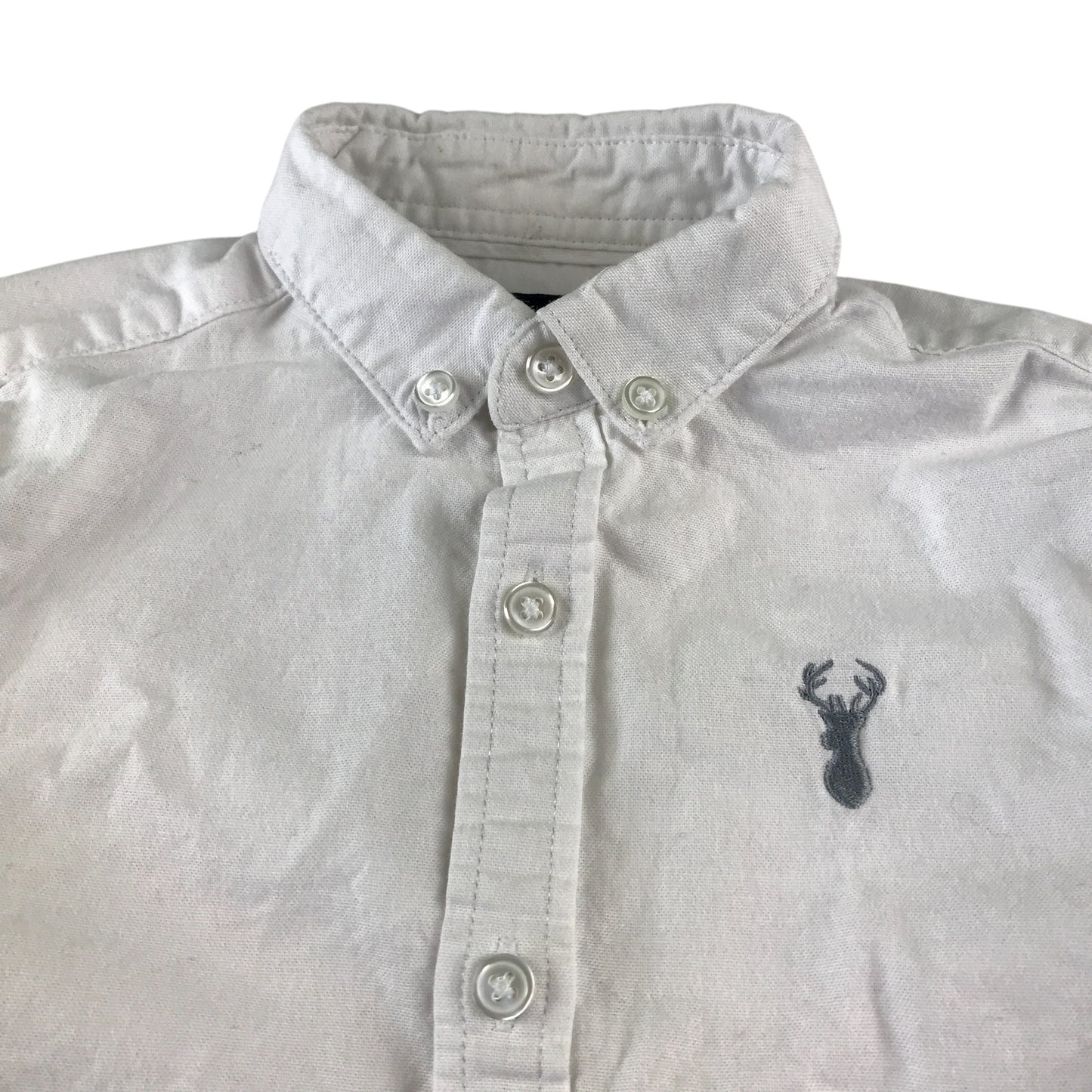 Next shirt 4-5 years white button up with logo