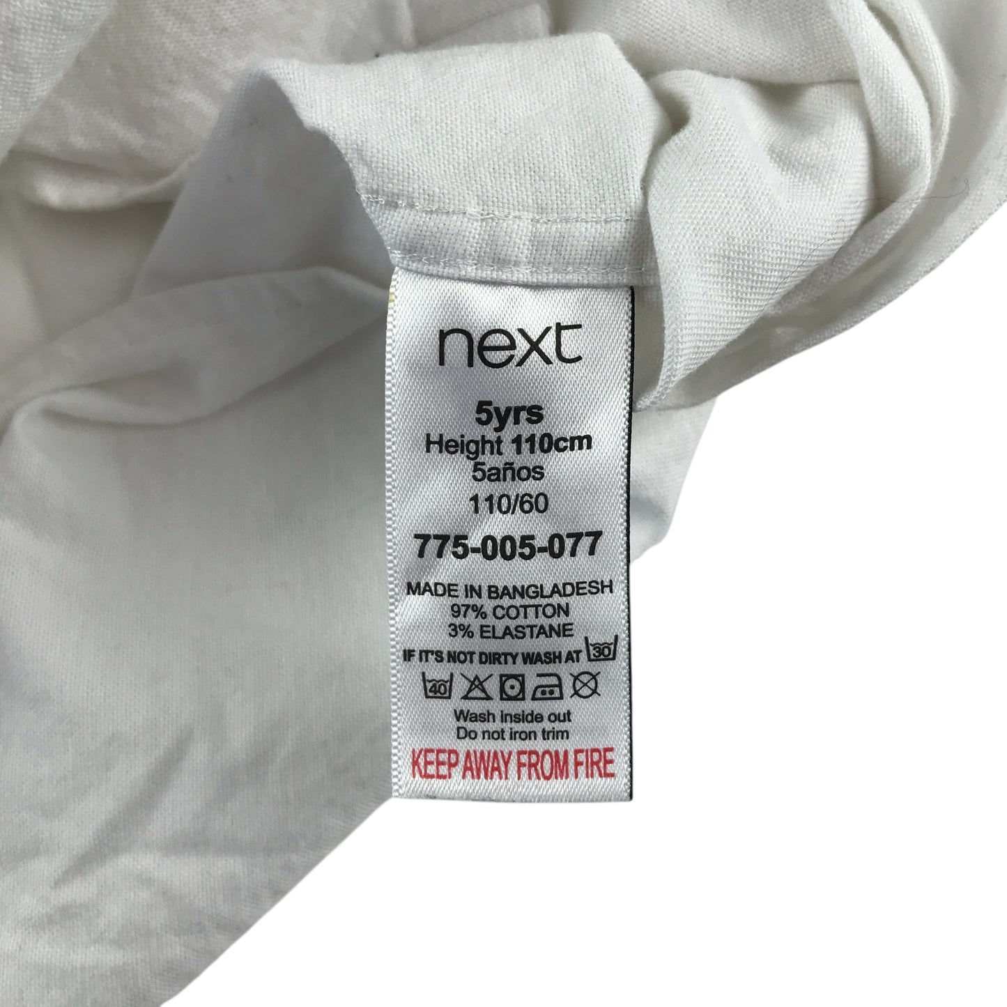Next shirt 4-5 years white button up with logo