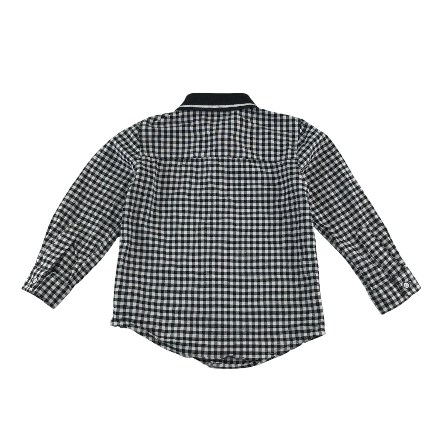 Matalan shirt 4-5 years black and white checked button up